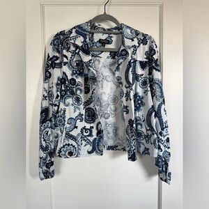 Jones New York Blue Paisley Women's Jacket